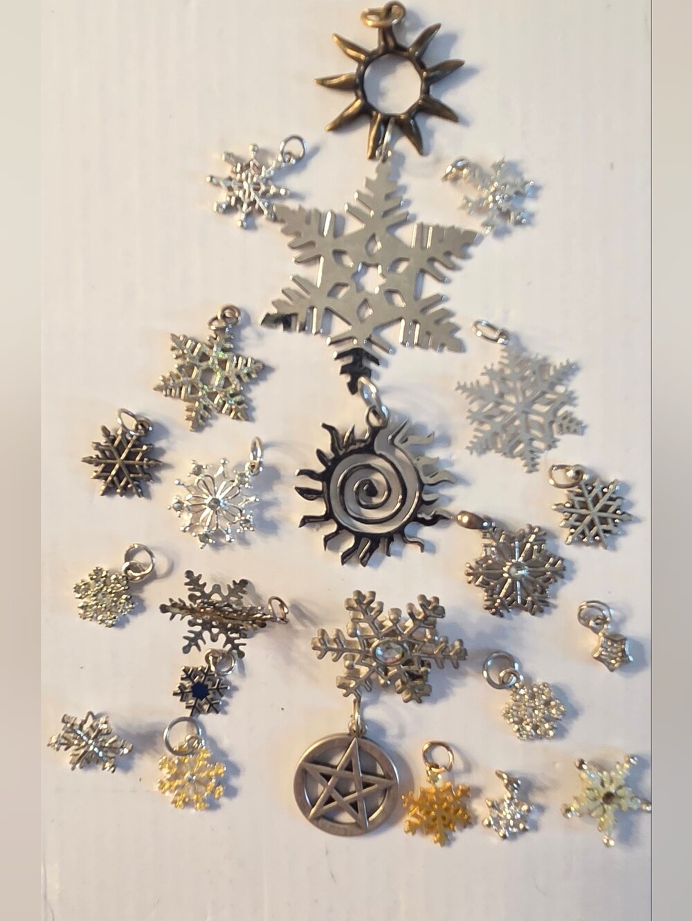 Silver Snowflake & Sun Charm Assortment - Home Accents